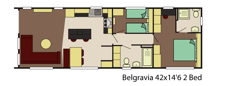 PRE-ORDER | 2027 Sunrise Belgravia Lodge | BS3632 | 43x14.6 | 2 beds
